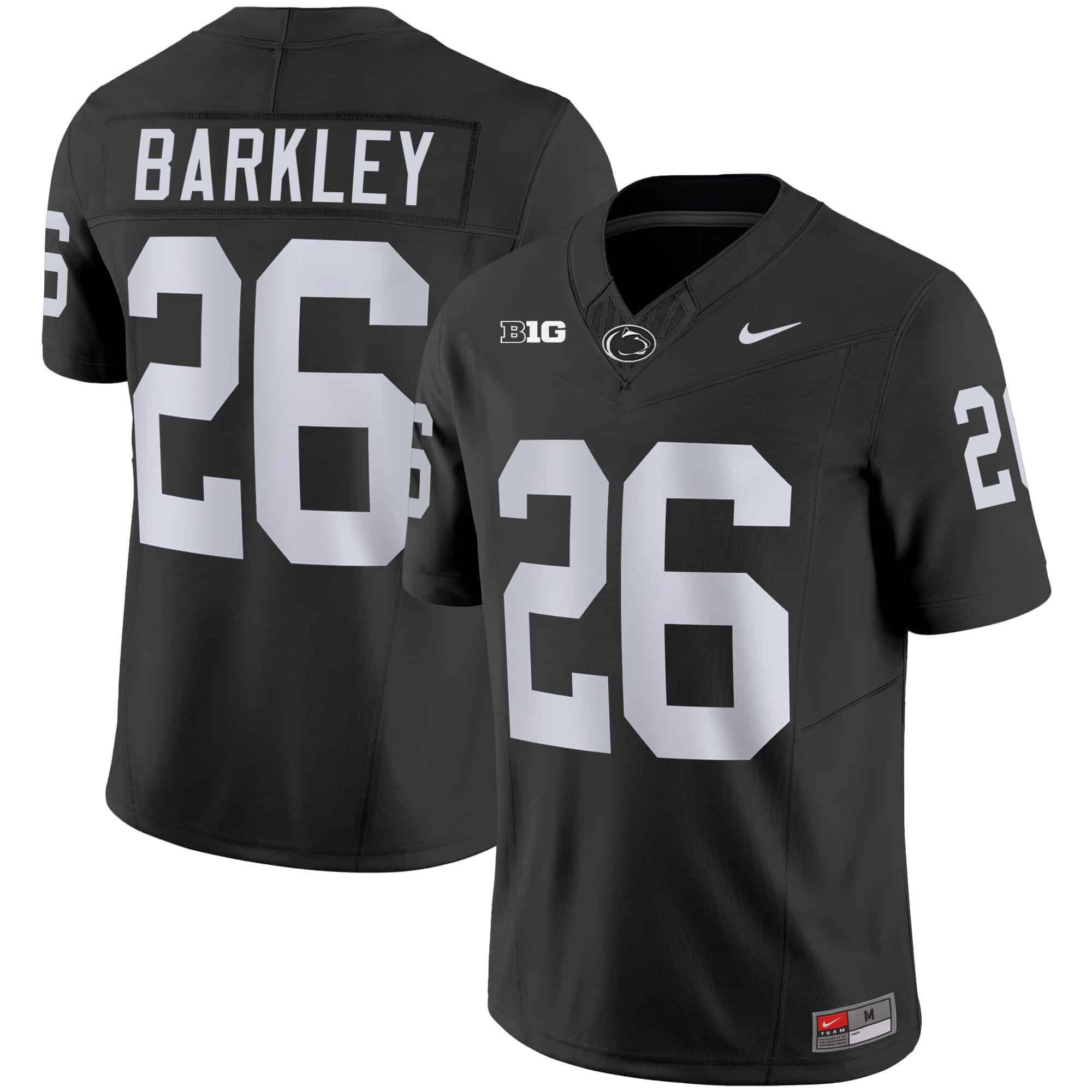 Men Penn State Nittany Lions #26 Barkley Black 2024 Nike Vapor Limited NCAA Jersey style 1